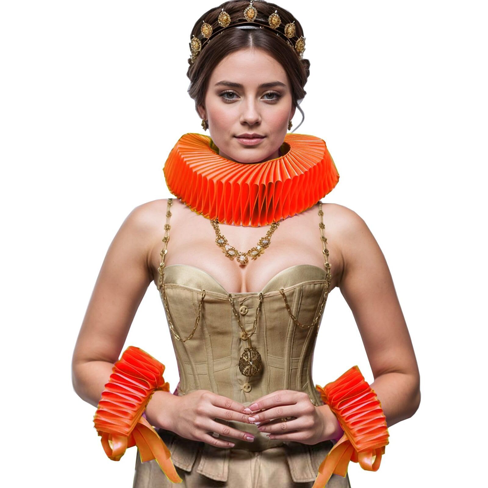 6721 Victorian Renaissance Ruff Collar, Elizabethan Clown